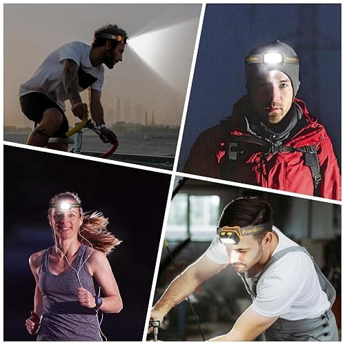 EverBrite Rechargeable Headlamp - 350 Lumens Headlight with Red/Green Light and Tail Light, 7 Lighting Modes with Memory Function, Perfect for Trail Running, Camping and Hiking thumbnail 7