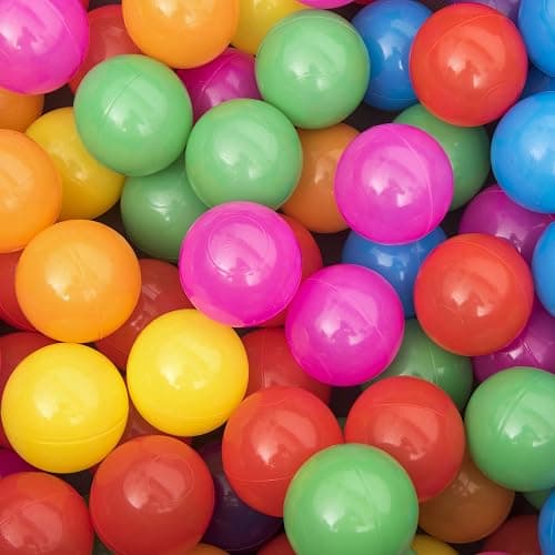 Straame Playballs, Crush-Proof, Colourful Pit Balls for Kids Baby-Approved Multi-Pack Toddler Ball Pit, Smooth Plastic Balls, No Sharp Edges, Non-Toxic & BPA Free. thumbnail 4