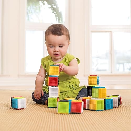Infantino Press & Stay Sensory Blocks for Babies Age Grade 12m+, 24-Piece Set, Multicolor thumbnail 2