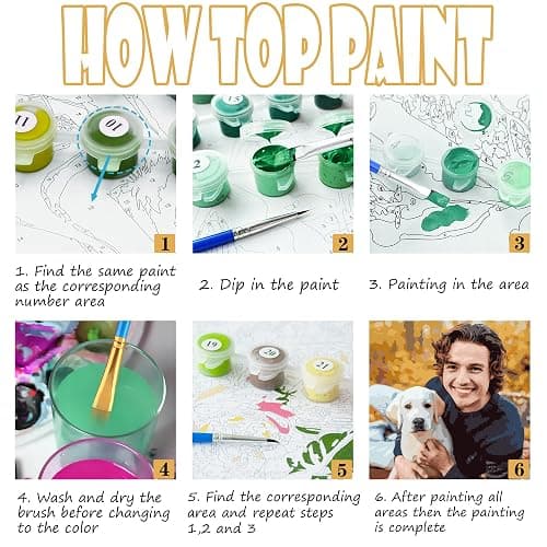 SIYDCF Custom Paint by Number, Personalize Paint by Numbers for Adults Beginner, DIY Acrylic Painting Kit for Home Decor, Paint by Numbers Canvas Kit Ideal Gift Choice for Any Festival (20" x 24") - 20*24 inch - Horizontal thumbnail 4