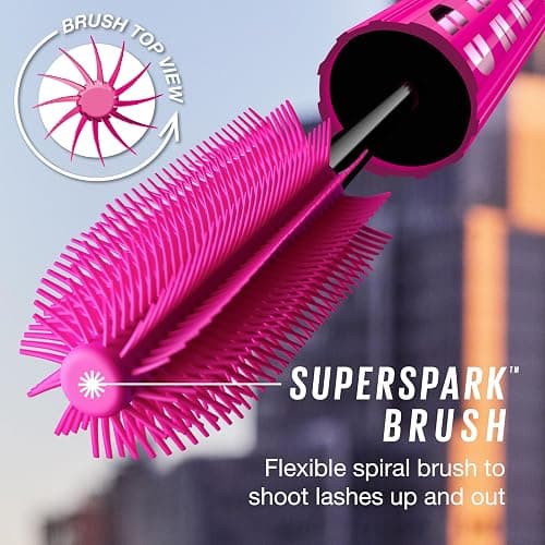 Maybelline Lash Sensational Firework Washable Mascara, Lengthening & Volumizing Mascara for up to 24HR wear, Blackest Black, 1 Count thumbnail 4