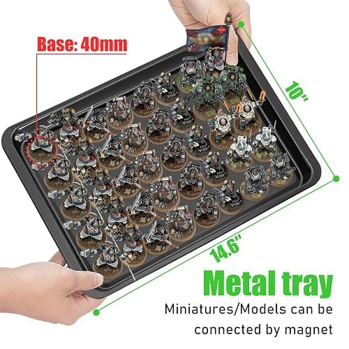 WELIDAY Miniatures Storage Case Miniatures Transport Case Aluminum Alloy Frame with Lock (Large Size) thumbnail 3