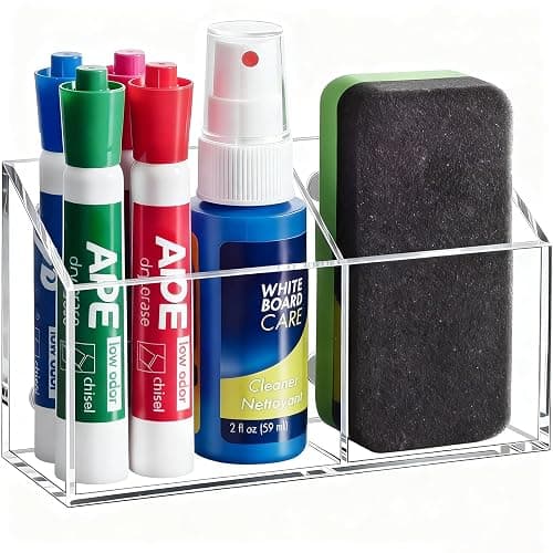 Banafich Magnetic Dry Erase Marker Holder for Whiteboard, Acrylic Magnet Pen Holder for Refrigerator Fridge, Marker Holder for Classroom Teacher, Pencil Cup, Office Accessories Decor, Locker Organizer thumbnail 8
