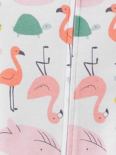 Simple Joys by Carter's Girls' 3-Pack Snug Fit Footed Cotton Pajamas thumbnail 3