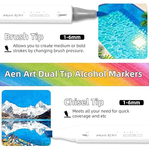 Alcohol Brush Tip Markers, 80 Colors Dual Tip Art Marker Set with Carrying Case, Perfect for Coloring Illustration, Adult Book Drawing, Sketching, Painting thumbnail 3