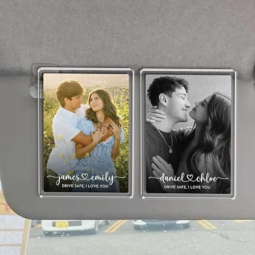 Valentines Personalized Gifts for Him - Personalized Sun Visor Clip with Photo, Custom Polaroid Clip for Car, Valentines, Anniversary, Birthday Gift for Dad, Husband, Car Accessories for Boyfriend thumbnail 5
