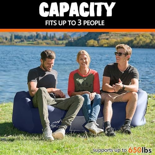 AlphaBeing Inflatable Lounger Beach Chair Accessories, Air Sofa Hammock Inflatable Couch for Camping Backyard Lakeside with Compression Sacks, Ideal Outdoor Gifts for Adults thumbnail 5
