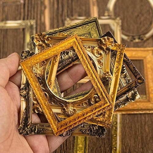 100 Pcs Vintage Frame Stickers Metallic | Scrapbooking Stickers for Journals, Planners, Junk Journals, Wedding Albums | Scrapbook Supplies & Decorations - Image 1