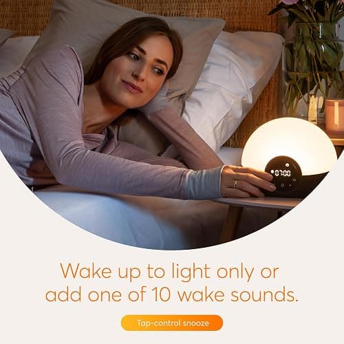 Lumie Bodyclock Glow 150 - Sunrise & Sunset Alarm Clock - Bedside Lamp with Custom Light Duration - Wake-Up, Night & Reading Light - Warm LEDs thumbnail 5
