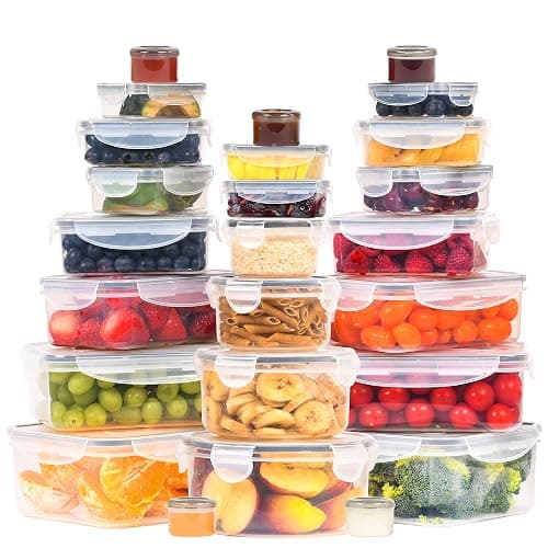 RockBerry 50 Pcs Large Food Storage Containers with Lids Airtight-85 OZ to small Containers-Total 526OZ Stackable Kitchen Set -BPA Free Leak proof containers- Freezer Microwave safe thumbnail 7