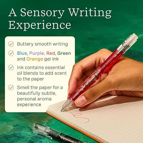 Lifelines Scented Lava Gel Pen Set, 5-Pack (Multi-Color) - 0.5mm Colored Gel Pens Infused with Scented Essential Oil Blends & Mesmerizing Lava - School Supplies for College Kids & Adults thumbnail 3
