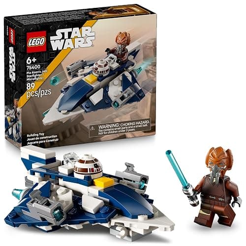 LEGO Star Wars Plo Koon’s Jedi Starfighter Microfighter Kids Toy - Building Toy for Pretend Play - Clone Wars Playset and Room Decor for Boys and Girls, Ages 6+ - Birthday Gift Idea - 75400 - Image 1