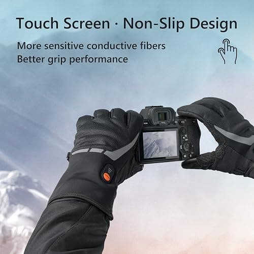 Heated Gloves for Men Women, Rechargeable Waterproof Heated Work Gloves with Arthritis Raynaud's Relief for Ski Hiking Driving thumbnail 6