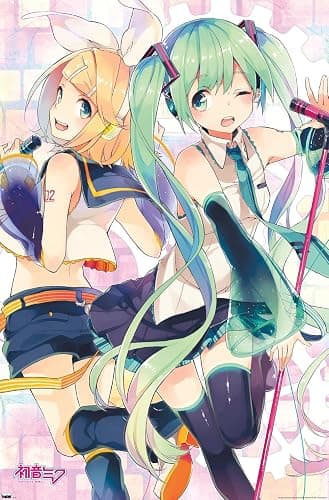 Hatsune Miku - Duo Wall Poster, 34L" x 22.4W", Unframed Version - Image 1