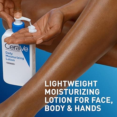 CeraVe Daily Moisturizing Lotion for Dry Skin, Body Lotion & Face Moisturizer with Hyaluronic Acid and Ceramides, Daily Moisturizer, Fragrance Free, Oil-Free, 19 Ounce thumbnail 6