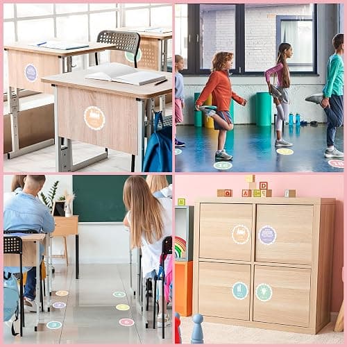 36PCS Pastel Number Spot Markers Stickers 4" Line up Spots for Classroom Floor Self Adhesive Vinyl Stickers Number Spot Markers Decals for Back to School Kindergarten Preschool Elementary Supplies thumbnail 6