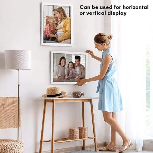 Americanflat 16x20 Poster Frame - Engineered Wood - White | Polished plexiglass front, hangs vertical or horizontal, sawtooth hangers included, fits photos, posters and art thumbnail 5