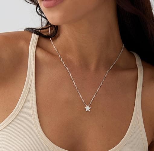 Valloey Rover Gold Necklace for Women 14K Gold Plated Circle Cubic Zirconia Pendant Necklace Dainty Twist Rope Chain Necklace Simple Jewelry Gift for Women thumbnail 3