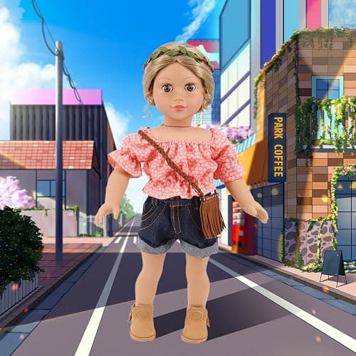 K.T. Fancy 10 Sets American 18 Inch Doll Clothes and Accessories Include Doll Clothing Dress Fit for 18 inch Dolls ( No Doll ) thumbnail 2