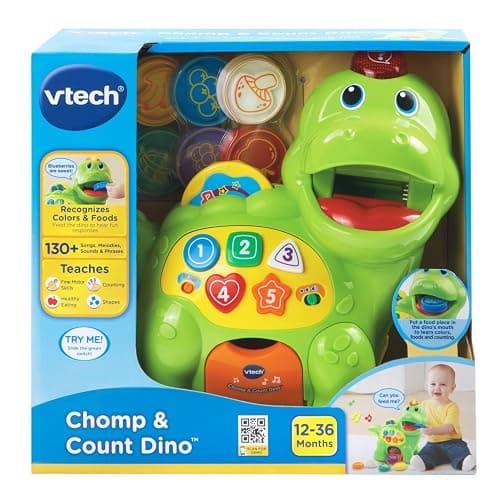 VTech Chomp and Count Dino, Green thumbnail 7