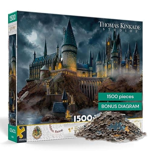 Ceaco - Thomas Kinkade - Harry Potter - Hogwart's Castle - 1500 Piece Jigsaw Puzzle - Image 1
