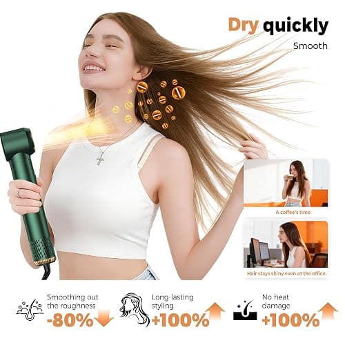 Hair Dryer Brush,5 in 1 Professional Hot Air Styler & Blow Dryer Brush,Powerful Air Curling Wrap Styler,Multi Hair Stylerfor Curling Volumizing Straightening Styling thumbnail 5
