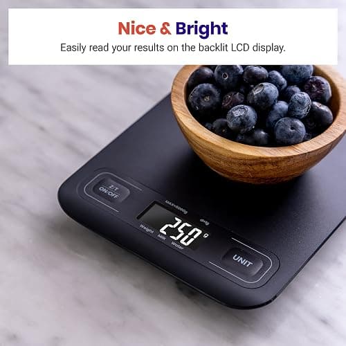 Etekcity Food Kitchen Scale, Digital Mechanical Weighing Scale,Grams and Ounces for Weight Loss, Baking, Cooking, Keto and Meal Prep,Packages, Liquids, Jewelry, LCD Display, Medium, Black thumbnail 5