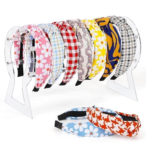 Suneerplay Headband Holder, Clear Headband Organizer, Acrylic Hair Hoop Display Stand, Hairband Rack Holder, Headband Storage Holder for Women and Girls - Image 1