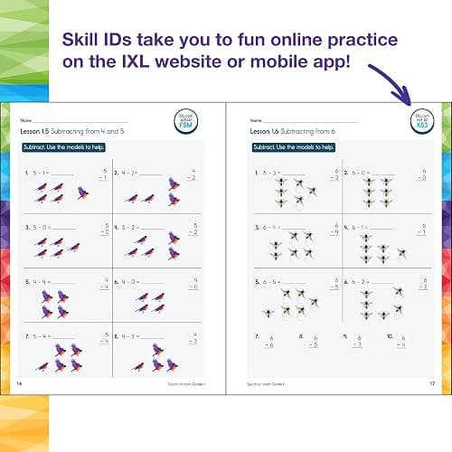 Spectrum 1st Grade Math Workbook, Mathematics Activity Book for Kids Ages 6-7, Addition, Subtraction, Place Value, Shapes, and More, Classroom or Homeschool Curriculum thumbnail 7