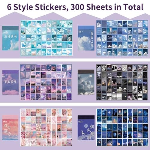 600 Pieces Washi Sticker Set, 12 Set Scrapbooking Diary Planner Album Diary Notebook, Scrapbooking Sticker Journaling Supplies for DIY Arts and Crafts Card Making Laptop Decoration thumbnail 3