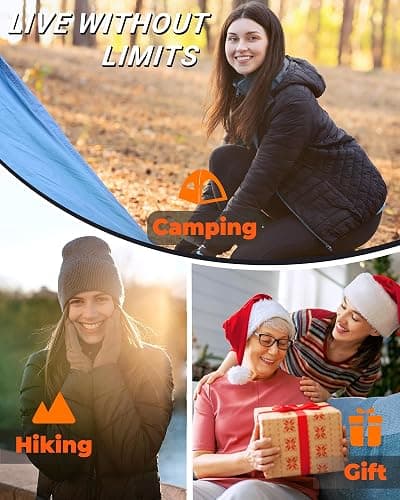 Vestego Heated Jackets for Women, Heated Jacket with 12V 20000mAh Battery Pack, 6 Heating Zones, Black thumbnail 2