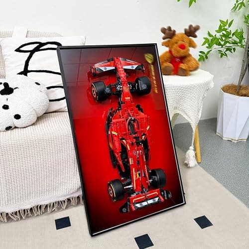 WETCEAOM Display Wallboard Compatible with Lego Technic Ferrari SF-24 42207 Display Frame, Gift Ideas Compatible with Lego Car Wall Mount Display Frame Lover, 19.7X 31.5in (Model not Included!) thumbnail 9