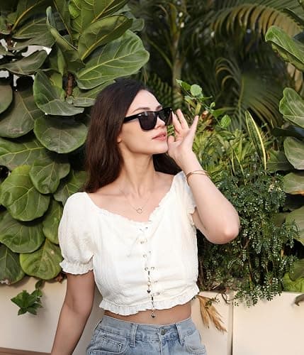 FEISEDY Trendy Rimless Mirrored One Piece Lens Sunglasses Reflective Sun Glasses B4114 thumbnail 6
