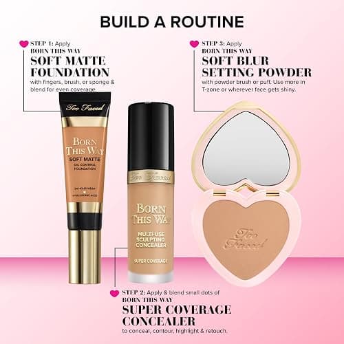 Too Faced Born This Way Super Coverage Multi-Use Concealer | Full-Coverage Hydrating Concealer for Dark Circles & Blemishes with Natural Finish | Hyaluronic Acid & Coconut Water thumbnail 8