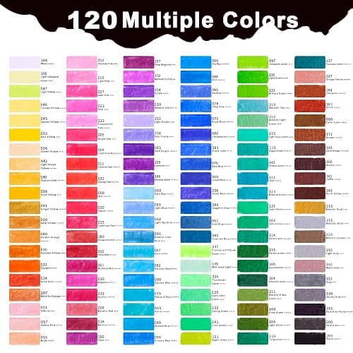 KALOUR Premium Colored Pencils,Set of 120 Colors,Artists Soft Core with Vibrant Color,Ideal for Drawing Sketching Shading,Coloring Pencils for Adults Beginners kids… - 120 thumbnail 2