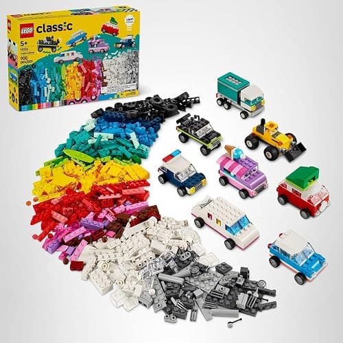 LEGO Classic Creative Vehicles, Colorful Construction Brick Building Kit with Ice Cream Truck, Police Car Toy, Model City Cars and More, Gift or Car Toy for Boys, Girls and Kids Ages 5 and Up, 11036 thumbnail 7