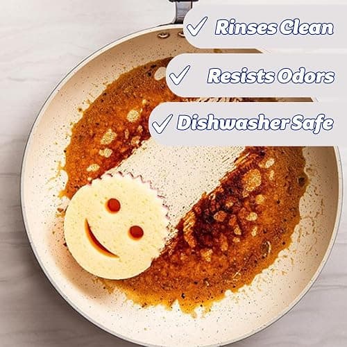 Scrub Daddy + Scrub Mommy 3 Pack | Smiley Face Sponges for Cleaning & Washing Up, Multipack Kitchen Non Scratch Scourers with FlexTexture Firm & Soft Scrubbing thumbnail 6