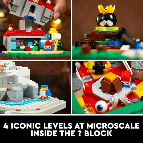 LEGO Super Mario 64 Question Mark Block Building Set - Video Game Model Set for Adult Fans, Ages 18+ - Includes 4 Microscale Game Levels W/ 10 Minifigures - 71395 thumbnail 3