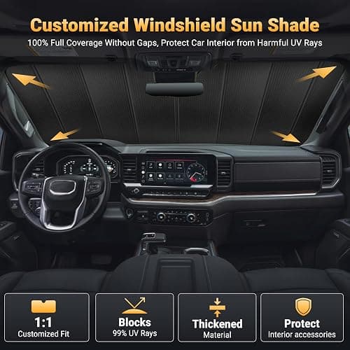 EcoNour Accordion Foldable Windshield Sun Shade Fit for Mazda CX_5 2017-2024 2025 2026 Sunshade, Front Car Window Shades Sun Visor, Blocks UV Rays & Heat, Car Accessories thumbnail 5