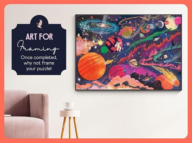 Elena Essex Jigsaw Puzzle - Outer Space, Jigsaw Puzzles for Adults 1000, Jigsaws 1000 Pieces for Adults, Solar System Planet Spaceman Moon Space Puzzle, Size 70x50cm thumbnail 6