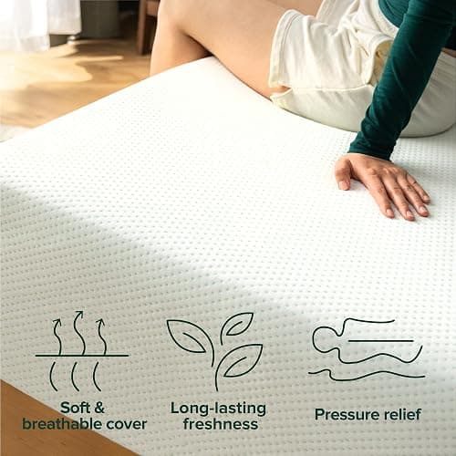 ZINUS 10 Inch Queen Green Tea Memory Foam Mattress [New Version], Fiberglass Free, Medium Firm Feel, Zoned Pressure Relief, Certified Safe Foams & Fabric, Mattress in A Box thumbnail 7