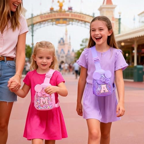 Initial Sling Bag for Girls - 2-7 Year Old Girl Birthday Gifts, Clear Letter Small Crossbody Bag Purses Toddler Kid Gifts Stuff Pink Z thumbnail 2