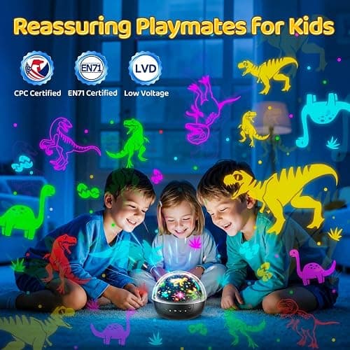 Staryou Dinosaur Toys for Kids 3-5, 【Remote+3 Films+93 Effects】 Dinosaur Toys for Kids 2-4, 【3 Timer+5 Brightness】 3 Year Old Boy Gift, Rotate 3 Year Old boy Birthday Gift, Boys Christmas Gifts Boys thumbnail 7