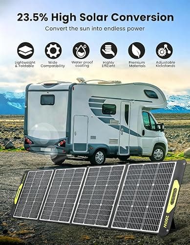 Greenmagic 200 Watt Portable Solar Panel, 23.5% High Efficiency 200W Foldable Solar Panel Charger IP67 Waterproof Solar Panel Kit w/DC XT60 MC4 Anderson Output for Home Farm Camping RV Power Station thumbnail 4