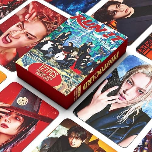 PYAJUU Stray Kids RUN IT Album Photocards 127 PCS KPOP Straykids THIS AND THAT Photo Card Set SKZ Merch Boys and Girls Greeting Card Set 55 PCS Photocard and 72 PCS Stickers thumbnail 2