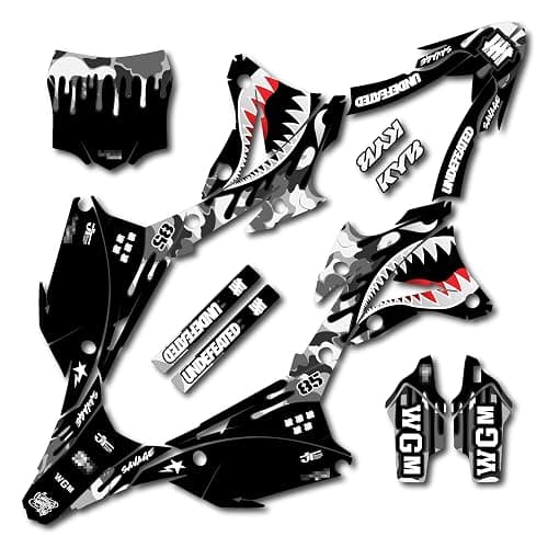 Gray Savage Racing Graphics fits 14-21 Kawasaki KX85 KX 85 Decal Sticker Kit - Image 1