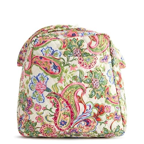 Vera Bradley Women's Premium Cotton Original Duffel Bag – Carry On Weekender Travel & Gym Bag – Vibrant Paisley, 40L thumbnail 5