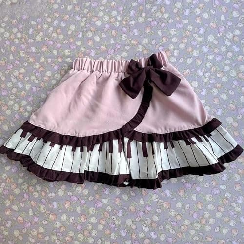 Y2K Cutecore Kawaii Mini Piano Skirt Vintage Emo Women Bow Aesthetic Grunge Goth Short Skirts Clothes thumbnail 6