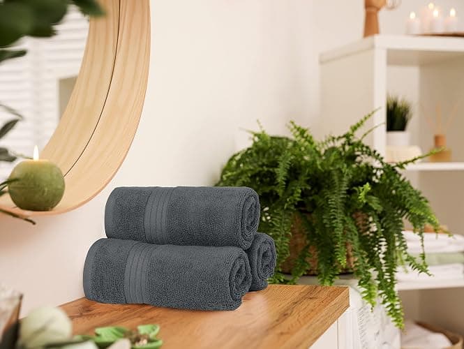 Utopia Towels 6 Piece Premium Hand Towels Set, 16 by 28 inches, 100% Ring Spun Cotton, Lightweight and Highly Absorbent Towels for Bathroom, Travel, Camp, Hotel, and Spa, Grey - 6 Pack - Grey thumbnail 9