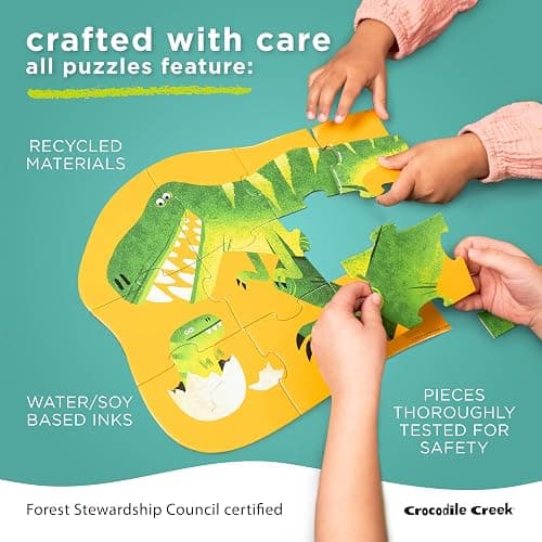 Crocodile Creek 36-Piece Jigsaw Floor Puzzle - Fun Floor Puzzles for Kids Ages 3-5 - Heavy-Duty Shaped Box for Storage - Vehicles - 24" W x 18" H Finished thumbnail 6